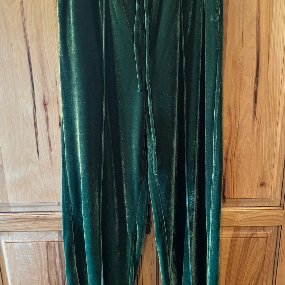 FRNCH Emerald Velvet Pants